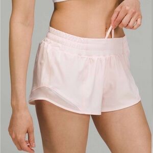Lululemon Hotty Hot Low-Rise Lined Short 2.5" Strawberry Milkshake